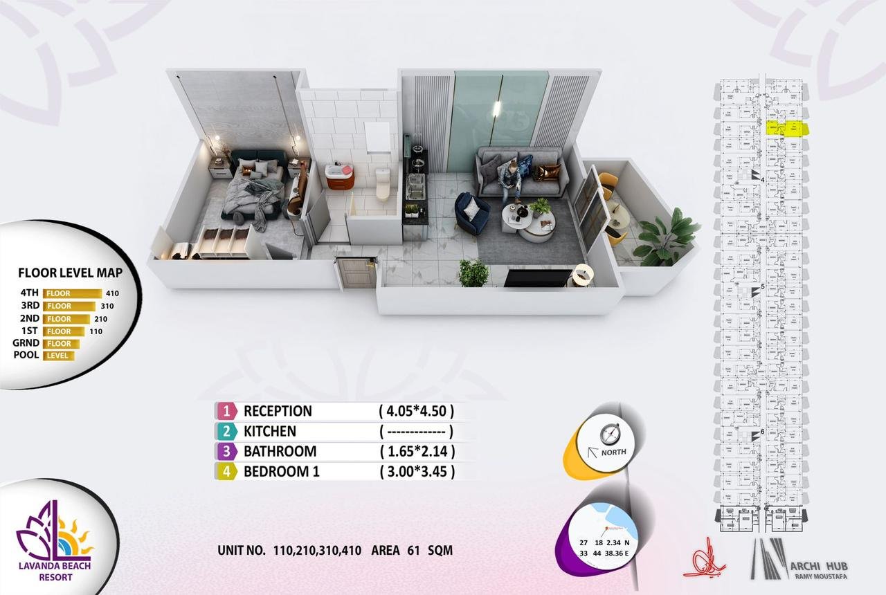 Amazing 1-Bedroom 61 sqm Condo for Sale at Lavanda Beach Resort – Beachfront Property