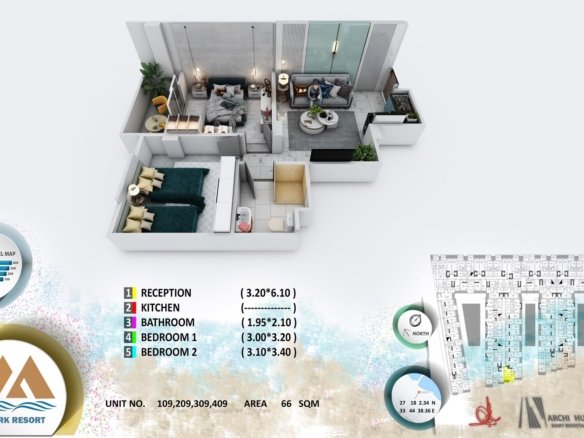 Elite-2-bed-rooms-and-66-sqm-at-Mark-resort