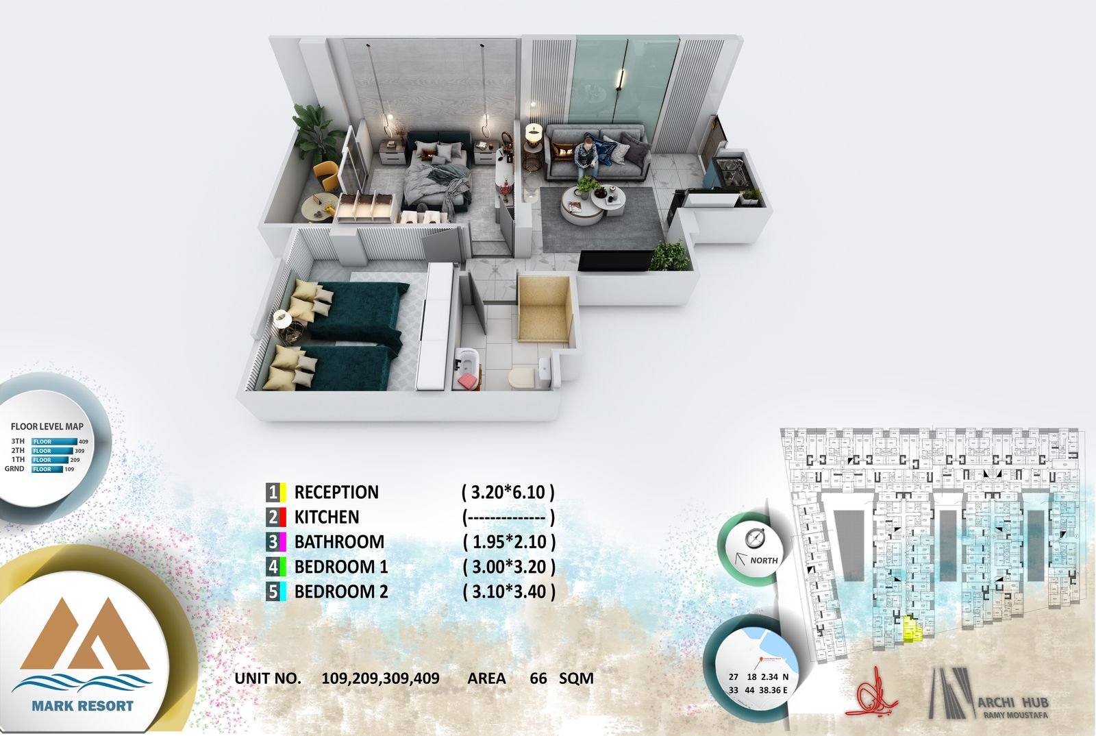 Elite-2-bed-rooms-and-66-sqm-at-Mark-resort