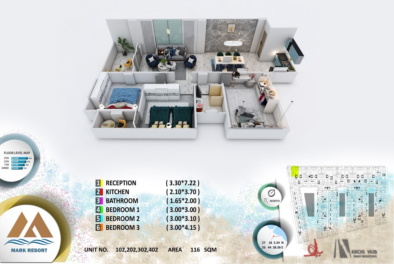 Spacious-3-Bedroom-116-SQM-at-Mark-Resort