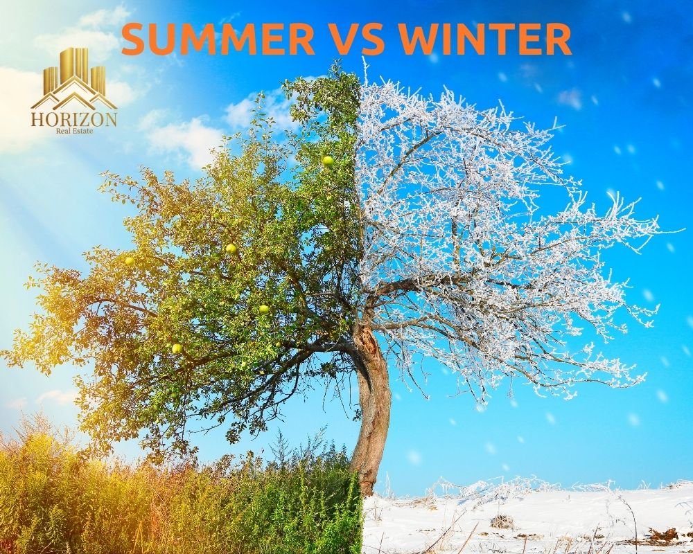 Comparison of summer vs winter climate in Hurghada – hot sunny beach season contrasts with mild winter tourism demand for real estate investment