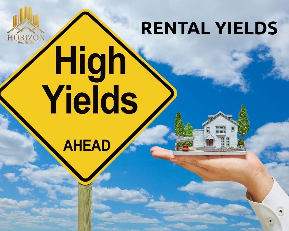Rental yields chart for Hurghada showing short-term and long-term returns