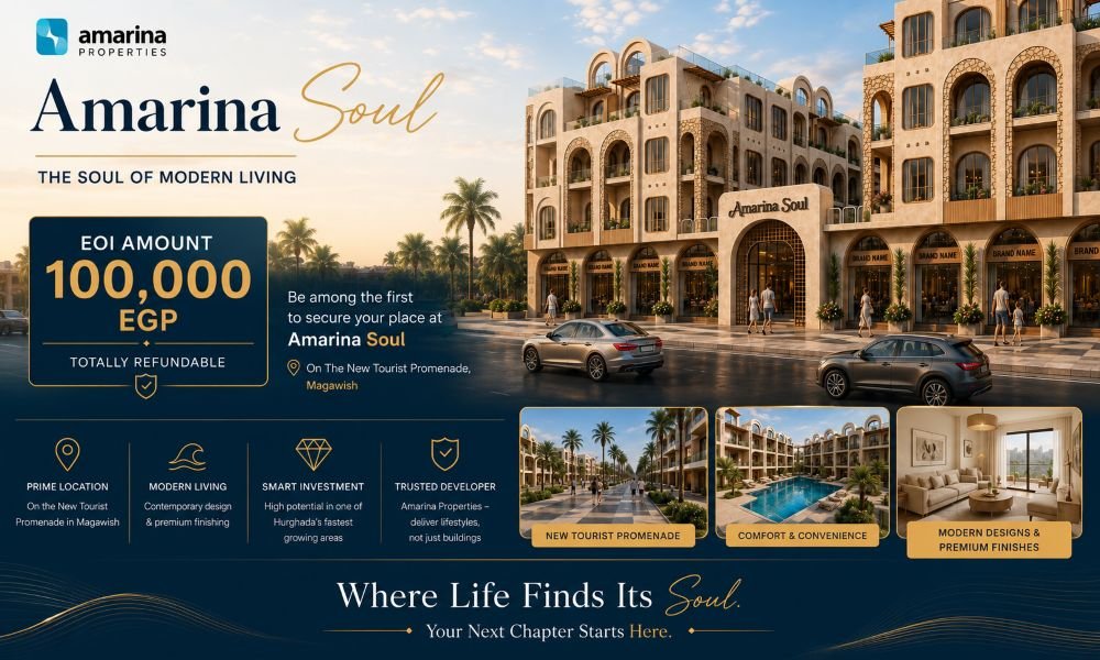 Amarina Soul Hurghada luxury second-row residential project architectural rendering