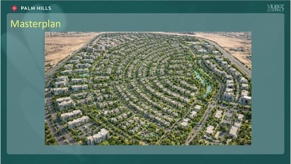 Green spaces and open areas at Village de la Capitale New Administrative Capital with 85 percent allocated to landscaping