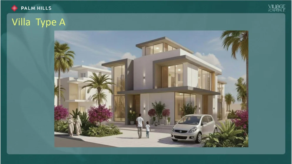 Standalone villa units at Village de la Capitale Palm Hills New Administrative Capital delivered as Core and Shell