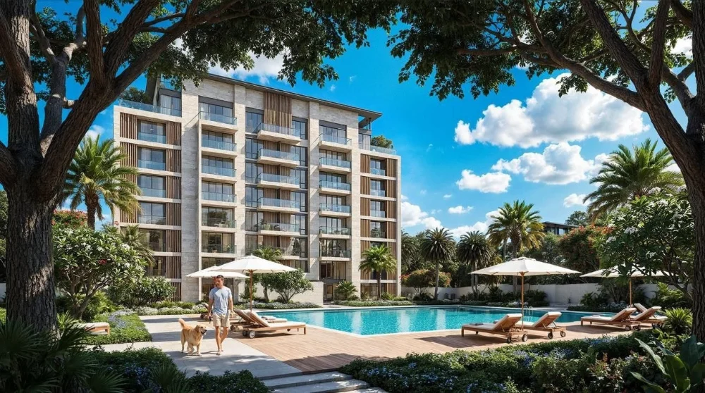 Residential units at Village de la Capitale Palm Hills New Administrative Capital with panoramic landscape views